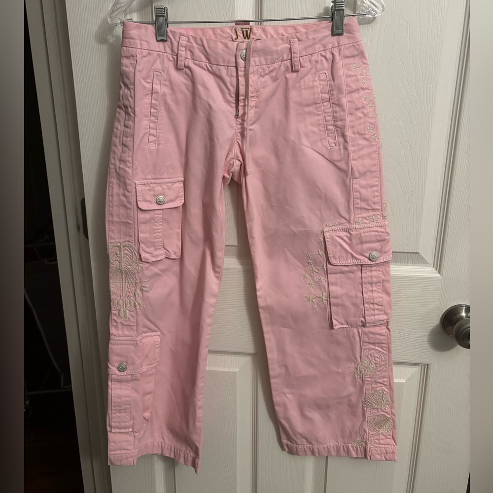 Johnny Was |‎ Capri Cropped Pants Cargo Embroidered Sz XS